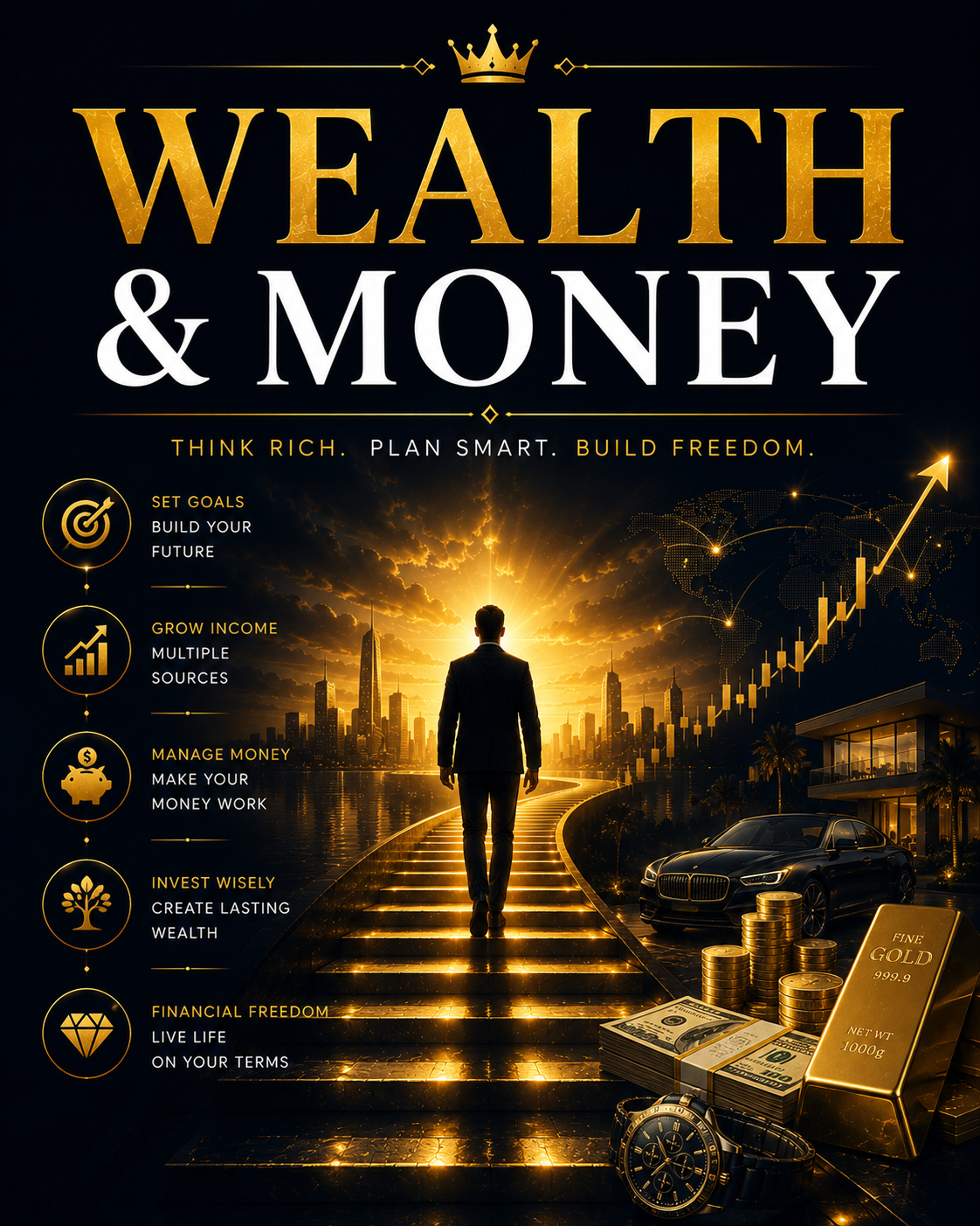 Wealth & Money collection cover image featuring tips for financial success and wealth management.